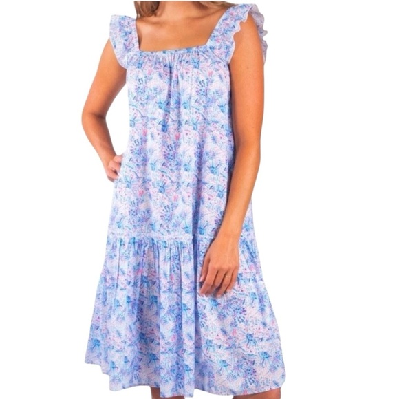 Simply Southern Dresses & Skirts - NWT SIMPLY SOUTHERN Confetti Pattern Sleeveless Ruffle Dress Size Large